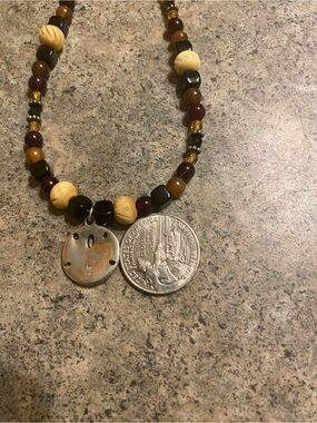 Multi-Bead James Avery Retired Sand Dollar Pendant Necklace